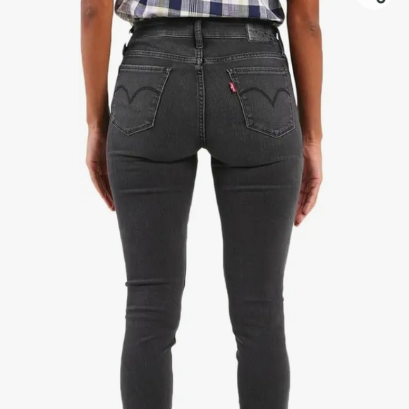 NWOT LEVIS 711 SKINNY WOMENS DISTRESSED WASHED BLACK JEANS 26 - Picture 3 of 4